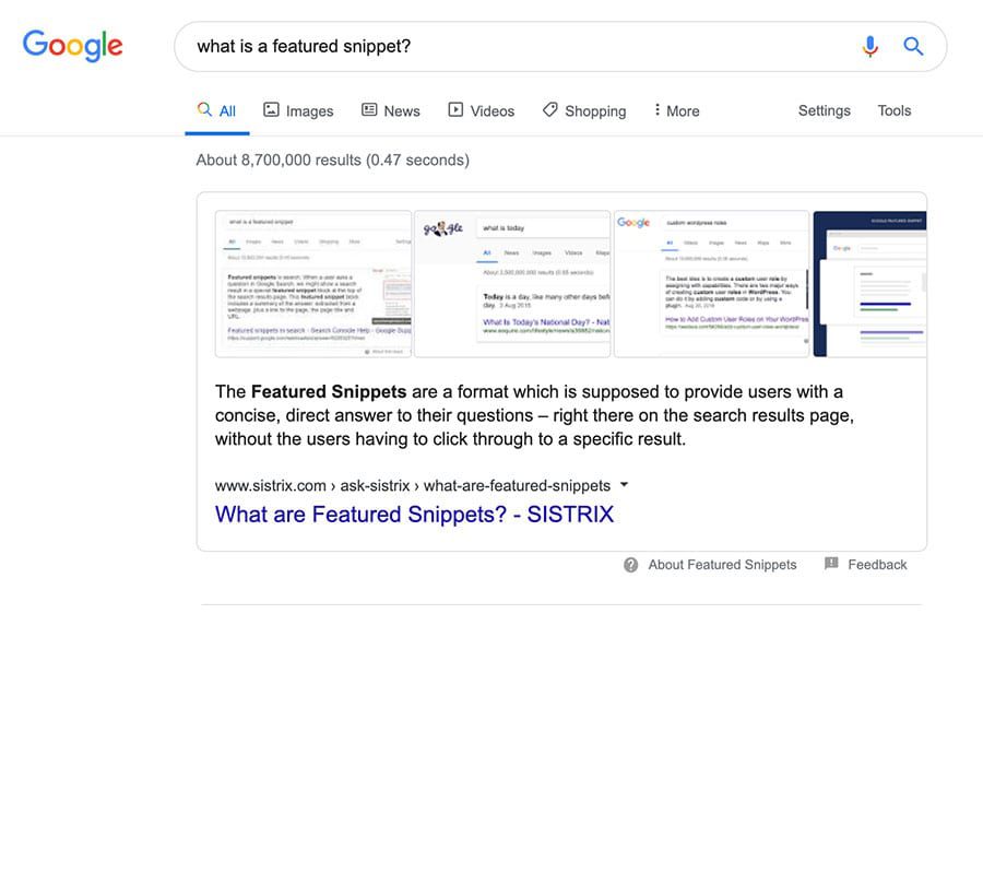 Featured Snippets