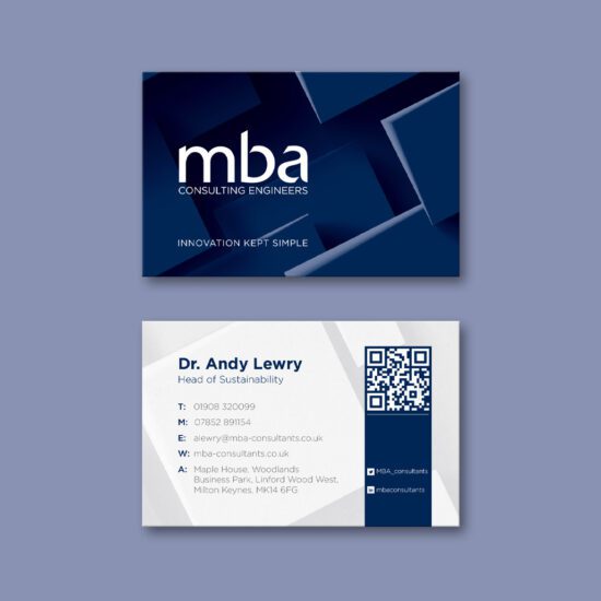 MBA Business Card Design | Brand Design Stevenage | Re-View Creative