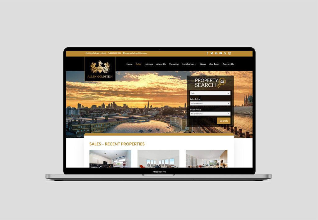 Allen Goldstein website Desktop Layout | Re-View Creative