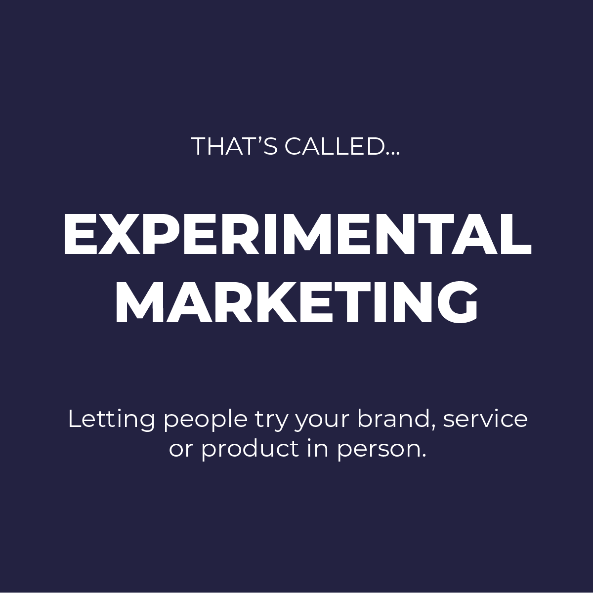 Experimental Marketing